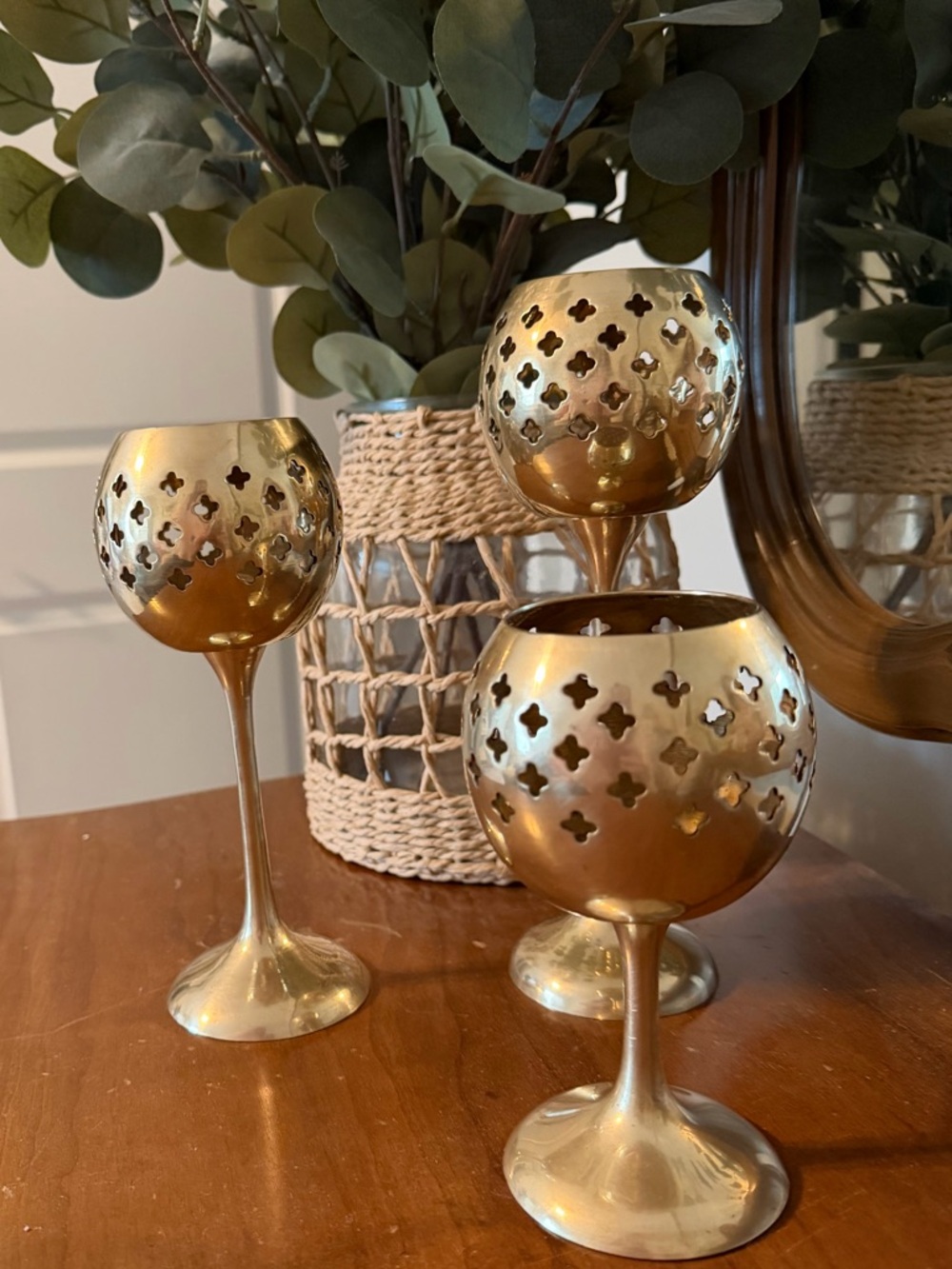 Brass Votive Holders - Set of 3